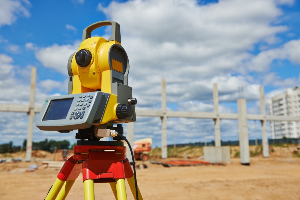 Land surveyor at work